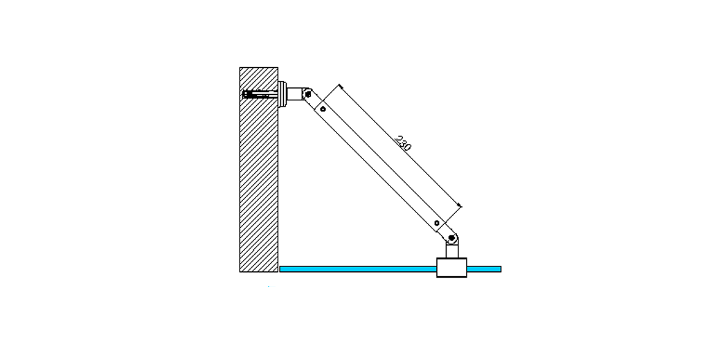 technische Zeichnung stabilisationsstangen ART. A0 messing stützstangen programm