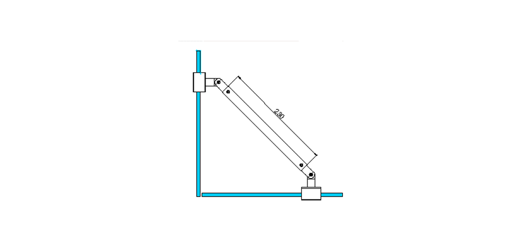 technische Zeichnung stabilisationsstangen ART. A1 messing stützstangen programm