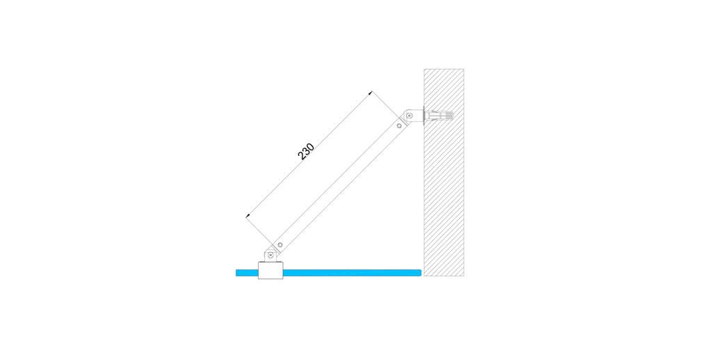 technische Zeichnung stabilisationsstangen ART. C0166 slim-serie