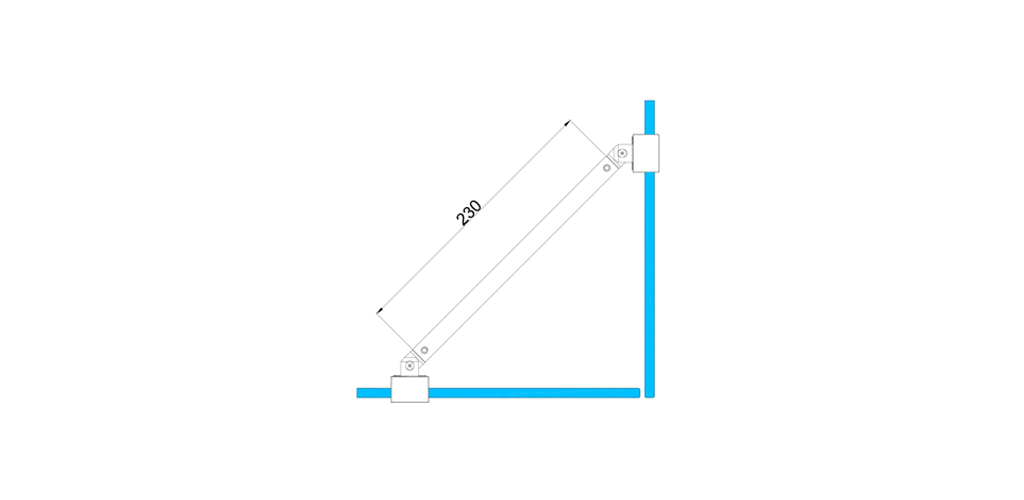 technische Zeichnung stabilisationsstangen ART. C0167 slim-serie